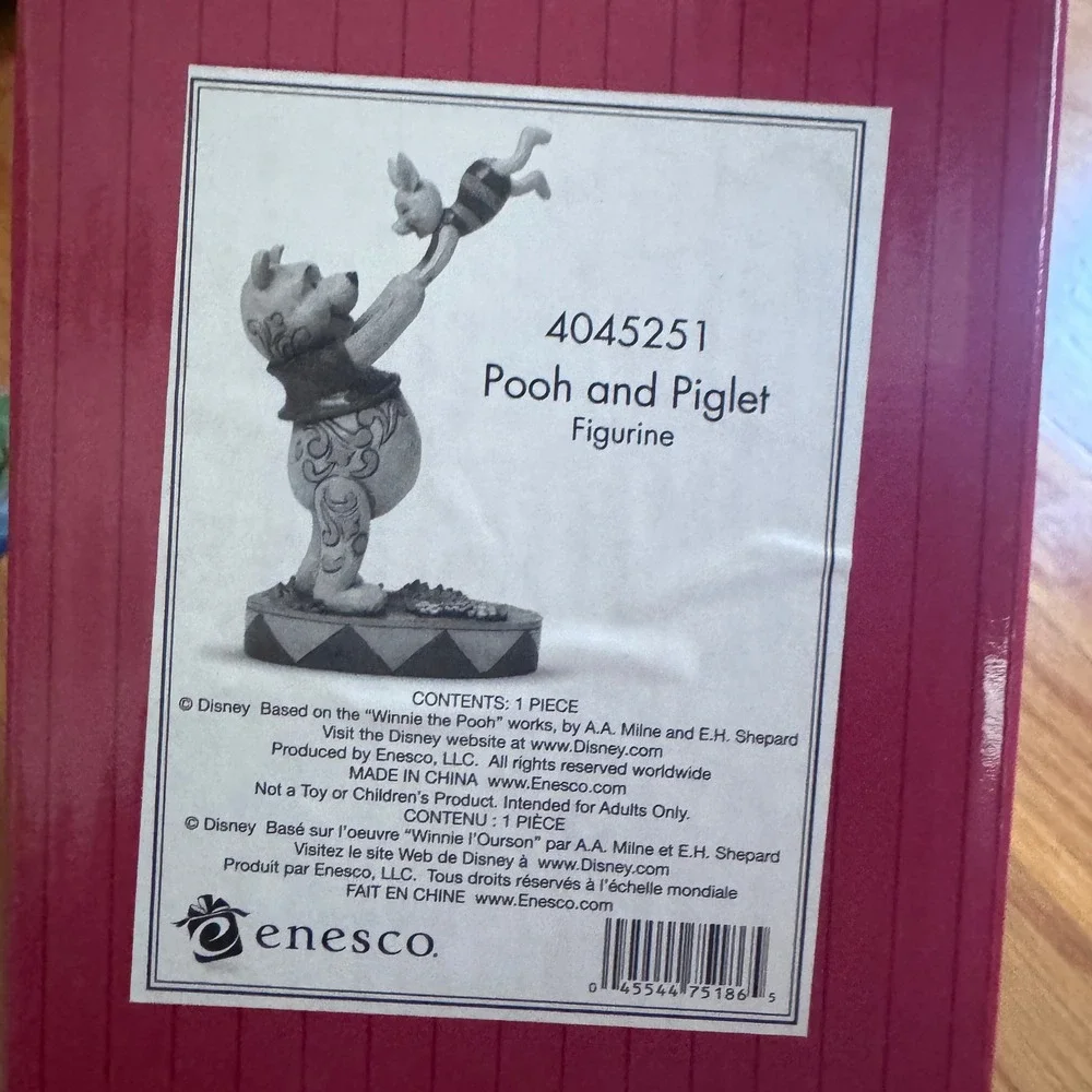 Jim Shore Winnie the Pooh & Piglet Disney Traditions Figurine w Box
